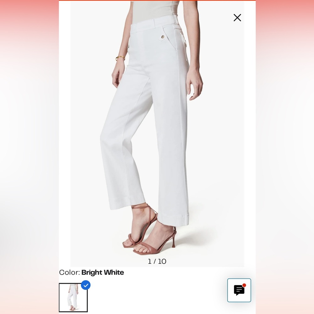 Spanx Stretch Twill Wide Leg Crop Pants